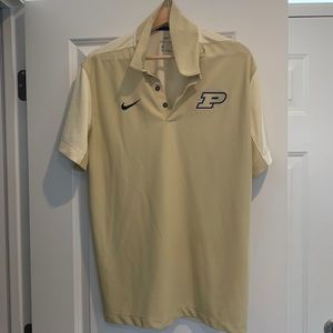 Gold Purdue Nike Polo